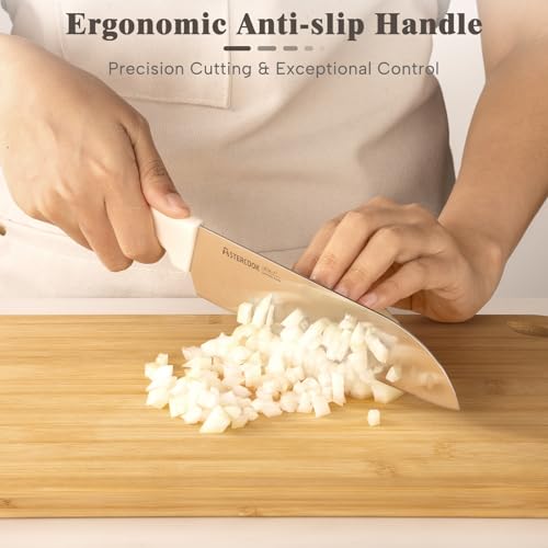 Knife Set Astercook 22 Piece Kitchen Knife Set with Sharpener Block High Carbon Stainless - image 5