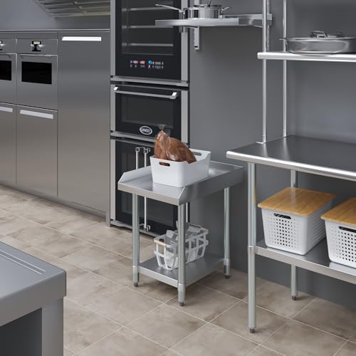 Image of AmGood Stainless Steel Equipment Stand - Heavy Duty, Commercial Grade, with Undershelf, NSF Certified (24 inch Width x 18 inch Length)