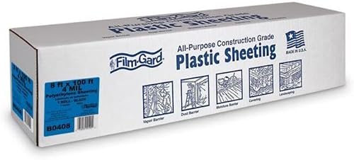 Miniatura 3 de Berry Plastics Film-Gard Lámina de Polietileno 8' X 100' 4mil Negro