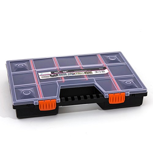 Sortimentskasten schwarz Deckel mit 2 Klickverschlüsse 390 x 290 mm 15 Fächer