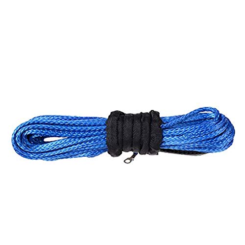 Línea de cabrestante sintético azul 3/8 para rescate offroad en rutas de barro de ATV y UTV 3