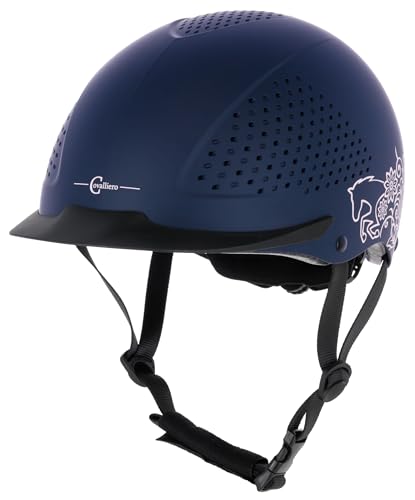 Covalliero Reithelm Beauty 2.0 Kinder Kinderhelm stoßfest schlanke Helmform mit Belüftung 4-Punkt-Befestigung