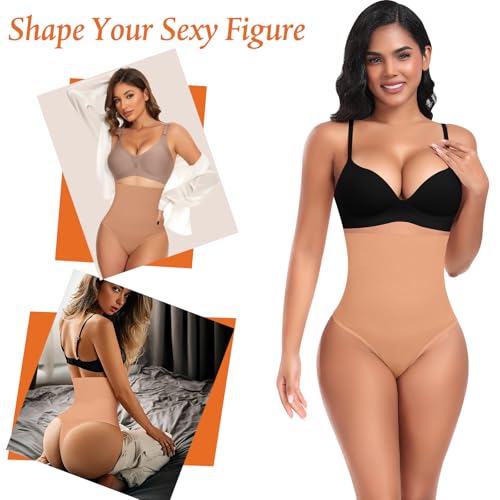 Image of Womens Thong Shapewear Mid to High Waisted Shaper Thong WN0017