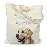 KGHYT Golden Mama Tote Bag – Cute Golden Retriever Dog Lover Canvas Bag, Reusable Shopping Shoulder Bag for Women, Pet Mom Gift, Everyday Grocery & Travel Tote.019