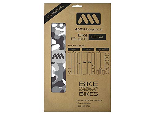 All Mountain Style Unisex-Adult AMS Frame Bike Rahmenschutzfolie Total, Transparent/Camo