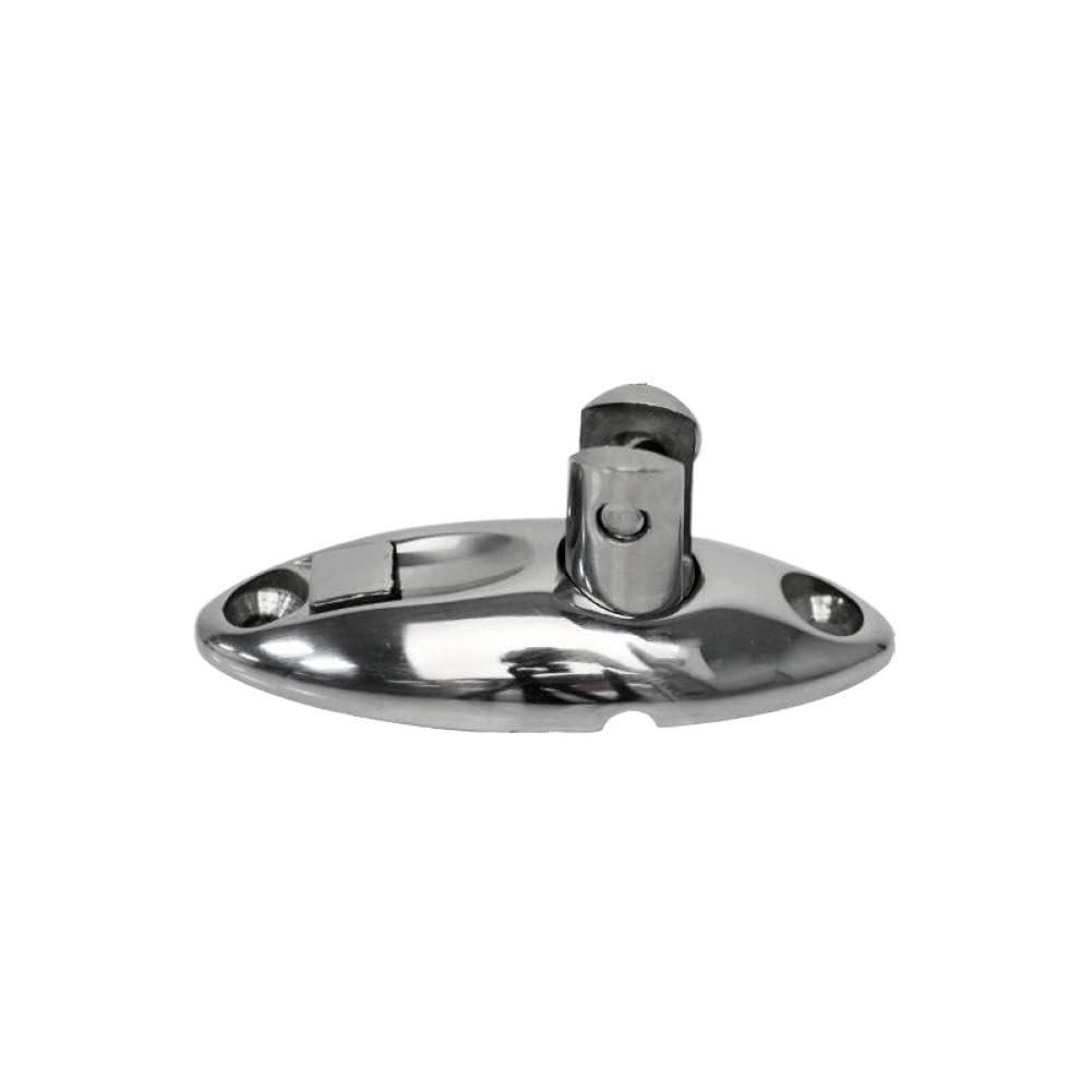 360 Degree Adjustable Bimini Mount Swivel Deck Hinge with Rubber Pad Quick Release Pin 316 Stainless Steel Boat Accessories(81x32mm)