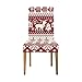 Bezüge für Stühle Happy Carnival Red Nordic Winter Stuhlbezüge Esszimmer Weicher Stretchbezug Stühle für Esszimmer Set Waschbar Abnehmbare Stuhlbezüge Esszimmer Für Esszimmer Home Party Hotel