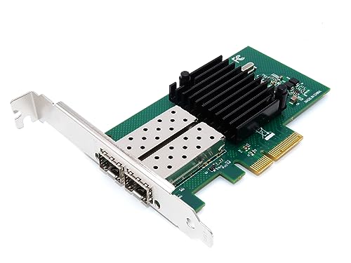 Computer District   Tarjeta de red de fibra SFP 1G   2 puertos SFP de fibra óptica   Gigabit   PCI Express X4 (PCIe X4   PCI E X4)   Chipset Intel I350AM2   Escuadra baja y alta perfil   Windows,