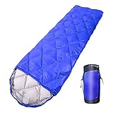 Saco De Dormir De Plumas Ligero Y Transpirable, Saco De Dormir De 4 Estaciones con Cierre Cálido Empalme Impermeable para Acampar Mochilero Senderismo,Black (Black)
