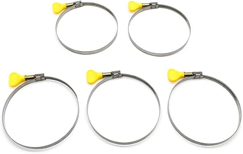 Big Horn 11741PK Abrazadera de manguera de llave de 4 pulgadas, paquete de 5, los colores pueden variar