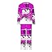 Womens Christmas Pajama Sets Long Sleeve Printed Crew Neck Shirts Pants Sleepwear Suit Fashion Comfy Festival Pajama Hot Pink