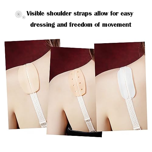 12 Pieces Bra Strap Gel Pads Non Slip Shoulder Pads Bra Strap Cushion Pads Fabric Relieve Pain Shoulder Pads4