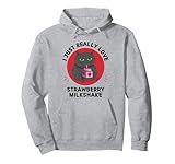 Cute Cat I Just Really Love Strawberry Milkshake