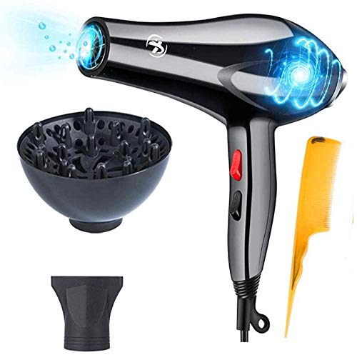 3000W Salon Haartrockner Professioneller Negativionen-Haartrockner 2 Geschwindigkeit 3 ​​Hitzeeinstellung mit Sammeldüse + Diffusor + C.