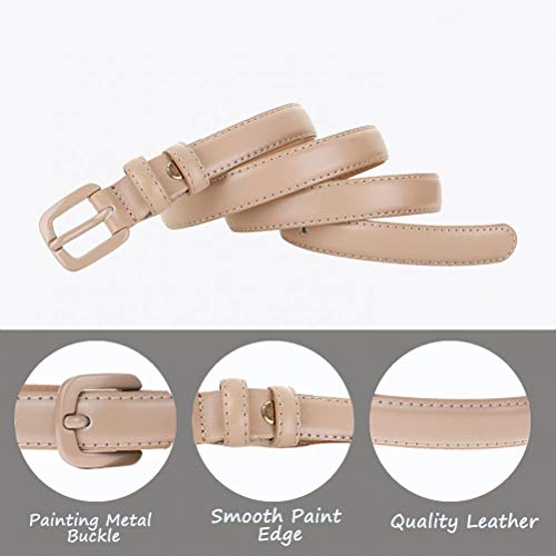 Women's Trendy Genuine Leather Belt Skinny Waist Belt for Jeans3