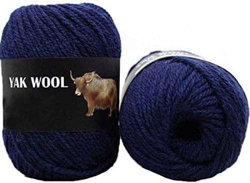 300gram Navy Blue Wool Yak Yarn Crochet Needle Hand Knitting 3 PLY Fine Worsted Middle Thick Thread Cashmere Wool Yarn DIY Sweater Scarf Hat