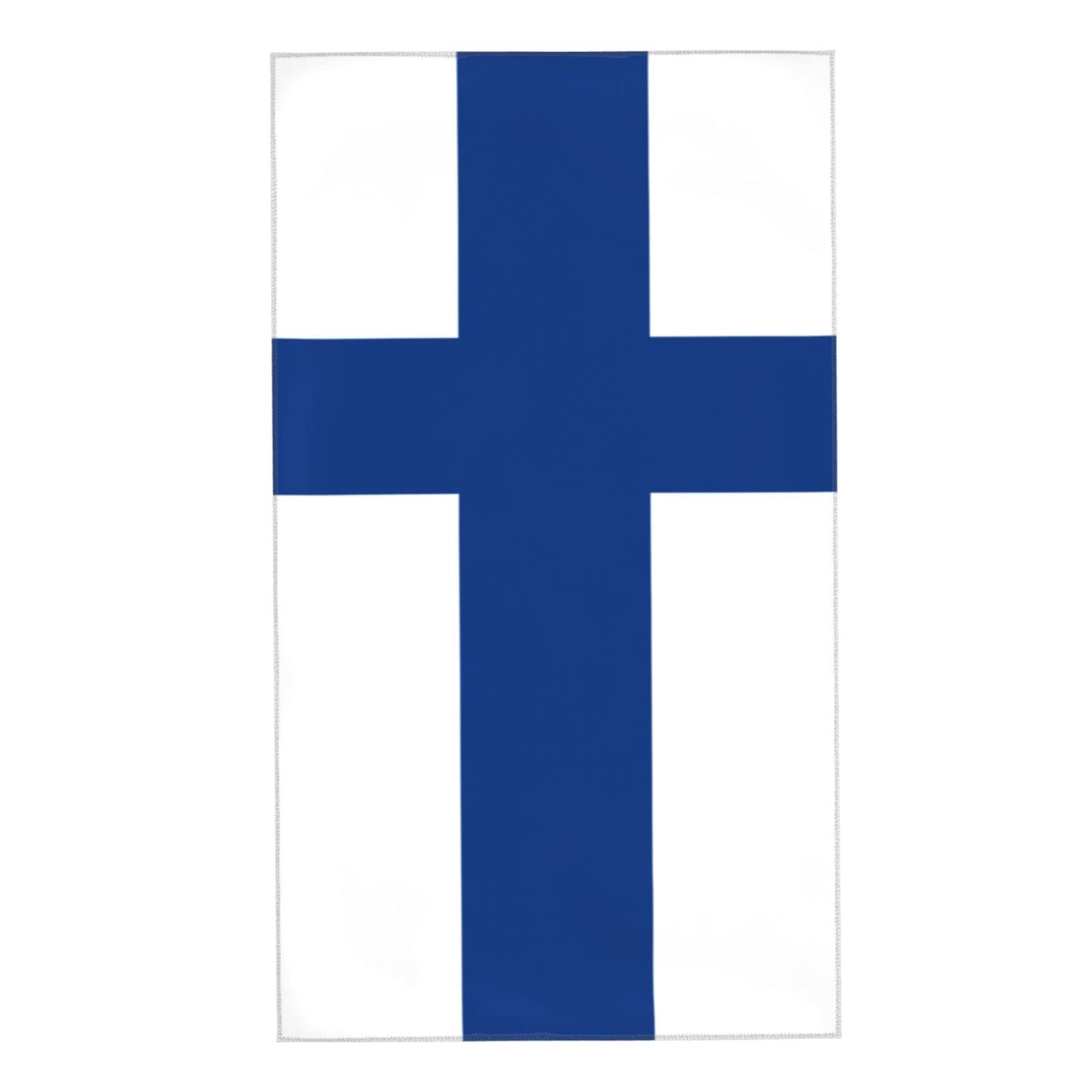 Aooedm Flag Of Finland Towel 27.5X16 Inches Absorbent Hand Towel Superfine Fiber Bathroom Washcloth