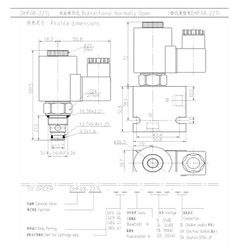 Insert fileté DHF08-227L éliminez les blocages de vanne de bloc