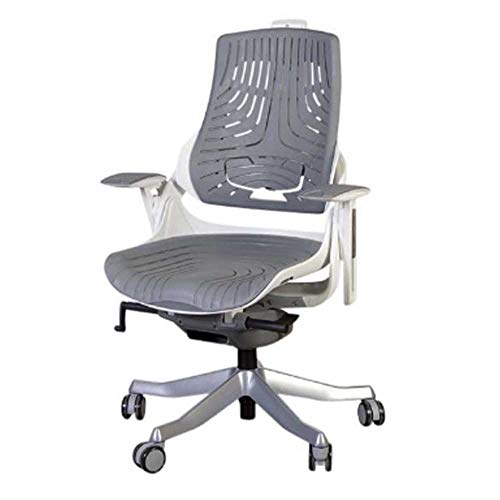 Mahmayi Robotto 608 - Back Office Chair - Made Up Of Mesh, Ergonomic Office Chair - Traditional In Style and Adjustable Backrest (Medium Back, Grey)