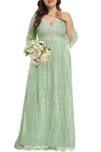Plus Size Wedding Dress Boho - Maxi Bridal Shower Bohemian Formal Lace Long Dresses3