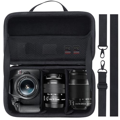 Lebakort Storage Case Compatable With Canon EOS Rebel T7 / T7i / R100 / R50 / R5 / R6 Mark II / R7 / R8 / 90D / 5D Mark IV DSLR Camera
