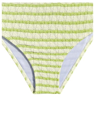 Image of RoseSeek Girl's Tie Dye Smocked 2 Piece Swimwear Sets Backless Halter Bikini Cute Brief Bathing Suit