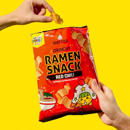 Baby Star Crunchy Ramen Snack Wide - Red Chili 2.46oz (6 Pack)