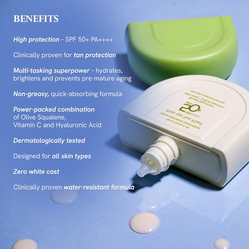 Image of Aqua Radiance Sunscreen SPF 50+ PA++++ for Face | Lightweight Daily Sunscreen | Broad Spectrum UVA /UVB Protection | Non-Comedogenic, No White Cast, Hydrating Formula | 50ml