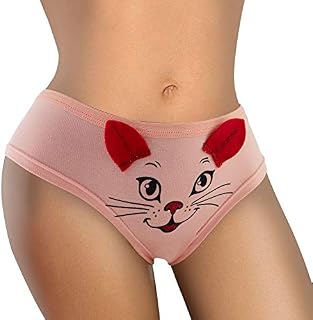 Ebsem Kitten Panty Cute&Sexy Hipster Bikini Women's Funny Undies Underwear Pussycat Novelty Design