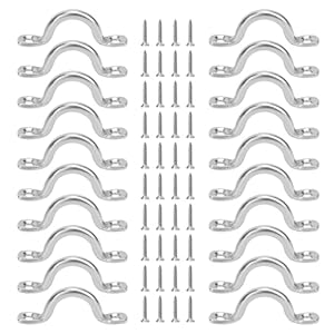 Ksvaye 20 stuks Fender eenvoudig augtlop roestvrij staal 304 bugontwerp kajak augtplt kajak pad met 40 schroeven voor kajak kano -tuigage, muurhaken