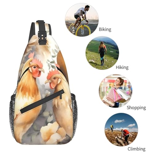 Bolso Cross Chest Bag Negro estilo Sling para Hombre y Mujer miniatura 6