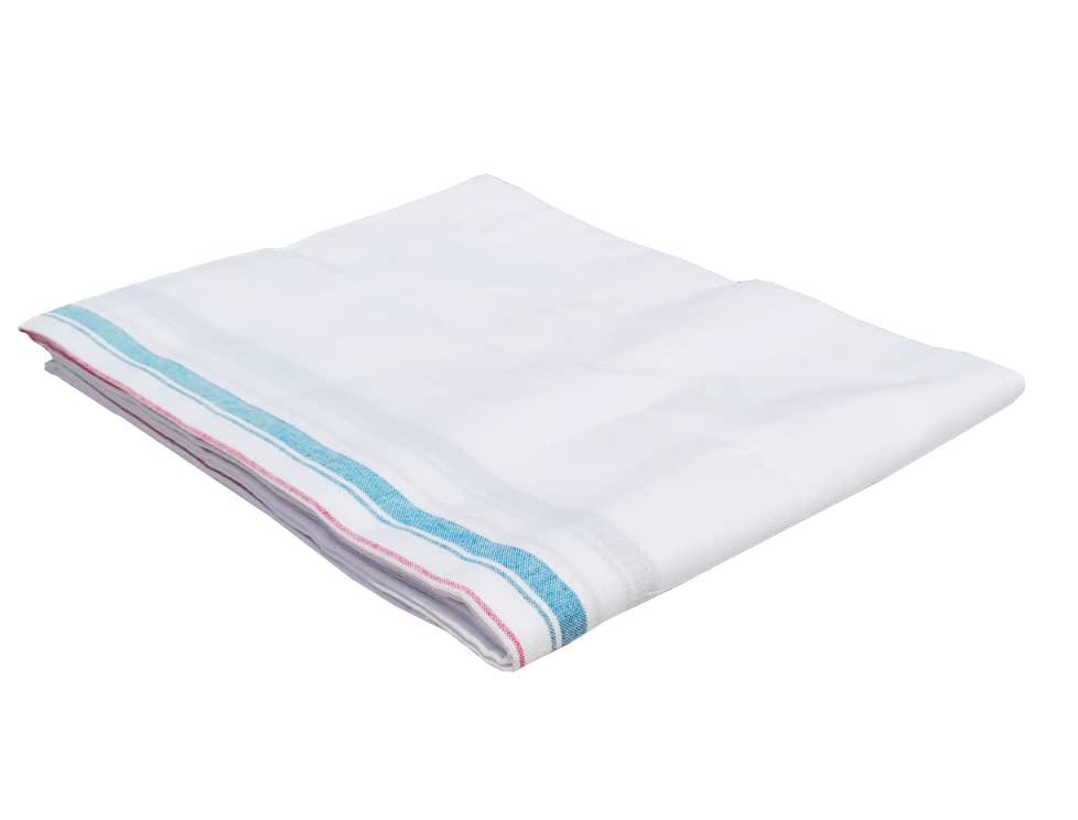 Best Buy Pure Cotton White Lungies for Men, Size-2.25 Meters “Set of 1”.-image-48
