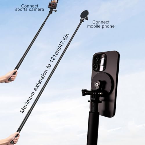 Soporte de golf para teléfono y trípode monopod extensible ajustable para vídeos en césped 7