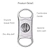 CIGARISM V-Cut Cigar Cutter Stainless Steel Blade, Up to 60+ Ring Gauge in Leather Gift Case (Silver)