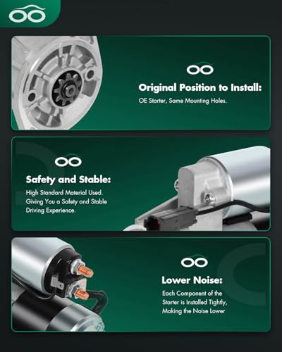 Image of SCITOO Starters New Compatible for Nissan D21 Pickup 1996 1997 Frontier Pickup 1998-2001 Xterra 2000 2001 2.4L 17685N SMT0062 M0T60081