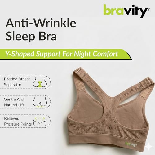 Image of Anti-Wrinkle Sleep Bra for Women - Prevent Cleavage Wrinkles & Chest Creases, Night Bra for Side Sleepers