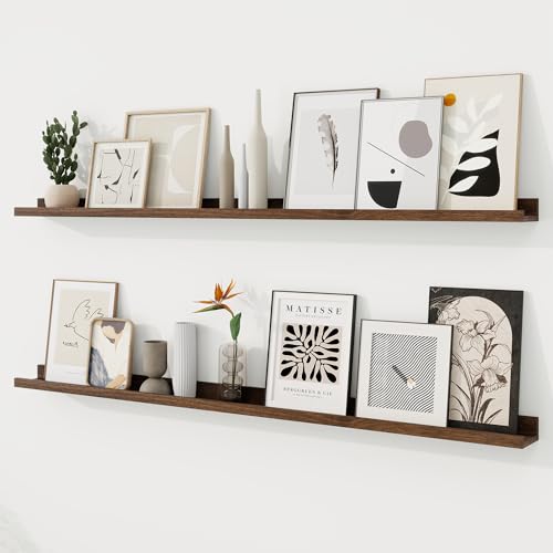 RICHFOCUS Walnut Picture Ledge Shelf (55)