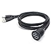 Rerii USB Panel Flush Mount Cable 2 Meter 6.5ft Dual USB 3.0 Extension USB Mount, Dash Mount, Flush Mount, Panel Mount Cable, for Car, Boat, Motorcycle