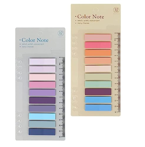 Image of Sticky Tabs Sticky Index Tabs for Annotating Books Page Markers Transparent Sticky Notes Colorful Morandi Sticky Book Tabs (2 Packs | 400 Pcs Notes)