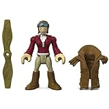 Mattel Imaginext Series 6 Collectible Figures - DGN02 ~ Female Pilot ~ DC Blind Bag, Brown, Cream, Purple