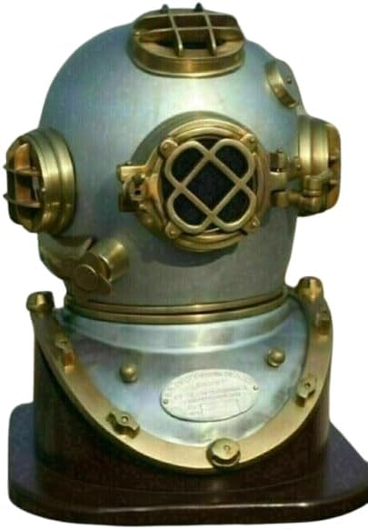 Generic Vintage Diving Helmet US Navy Mark V Scuba Deep sea Marine, As shown in image