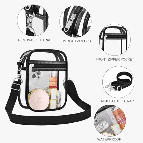 USPECLARE Stadium Approved Clear Crossbody Bag for Men and Women