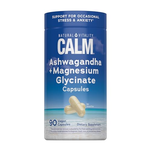 Natural Vitality Calm Ashwagandha + Magnesium Glycinate Capsules