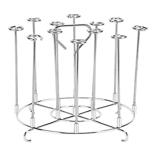 Fryer Skewers Rack, Fryer Skewer Stand 304 Stainless Steel High Temperature Resistant for Biyi for Home for Mizi for Pinxia for Kitchen(6QT)