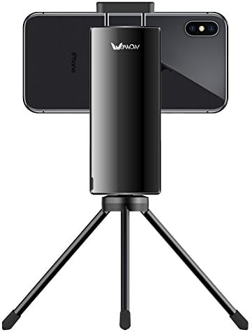 Wewow Smarthone Gimbal Professional Video Stabilizer - A Portable High-tech Stabilizer or Selfie Stick for Phone (iPhone, Android) Multicolor/Horizontal Vertical 45°Shooting / 1/4 Screw S1(Black)