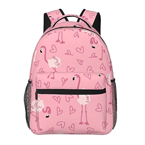 Sac à dos d'école ordinateur portable femme rose flamant rose cadeau