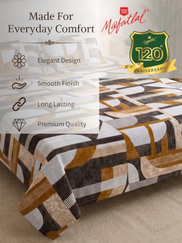 Image of Mafatlal 130 GSM Pearl Designer Double Bed Sheet Set with 2 Pillow Covers | 90 x 100 Inches | Everyday Comfort | Gentle on Skin, Vibrant Prints, Low Maintenance, Premium Finish | Charcoal Multi