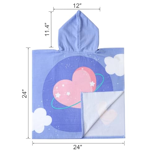 Image of NovForth Kids Beach Towel for Boys Girls, Hooded Bath Towel Wrap, Toddler Pool Towel with Hood