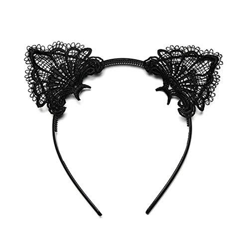 LGJJJ Spitze Katze Ohren Stirnband Niedliche Kopfschmuck Schmuck Flut Charming Haarschmuck Catwoman Kopf Haken Ornament Cover