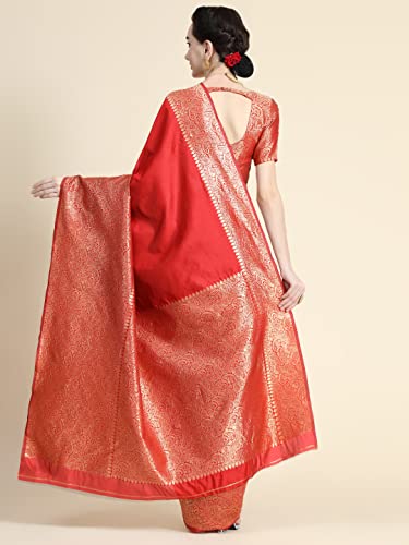 Image of Avantika Fashion Women's Classy Kanjivaram Soft Lichi Silk Banarasi Saree With Blouse Piece